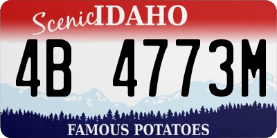 ID license plate 4B4773M