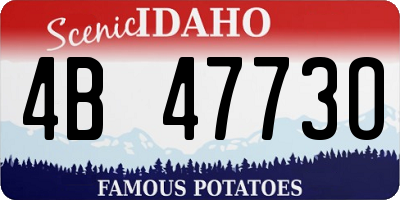 ID license plate 4B4773O
