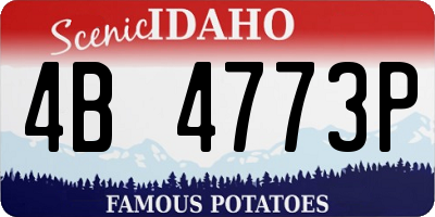 ID license plate 4B4773P