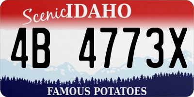 ID license plate 4B4773X