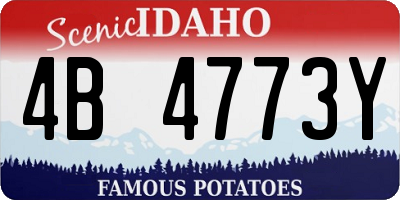 ID license plate 4B4773Y