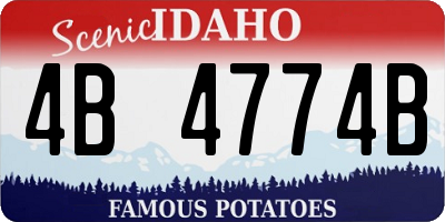 ID license plate 4B4774B