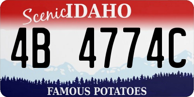 ID license plate 4B4774C