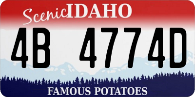 ID license plate 4B4774D