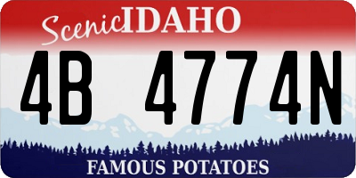 ID license plate 4B4774N