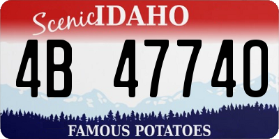 ID license plate 4B4774O