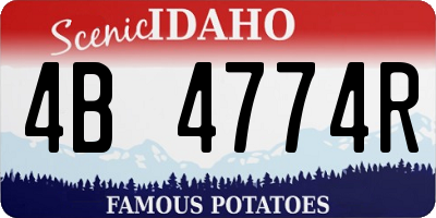 ID license plate 4B4774R