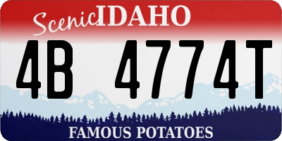 ID license plate 4B4774T