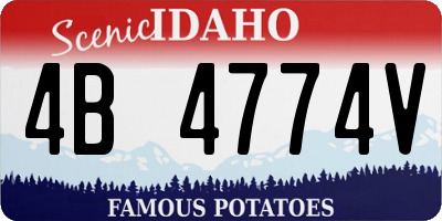 ID license plate 4B4774V