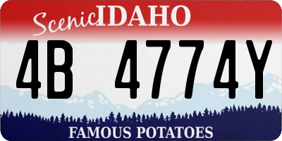 ID license plate 4B4774Y