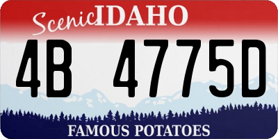 ID license plate 4B4775D