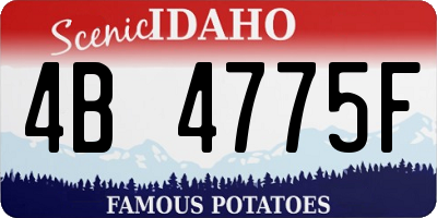 ID license plate 4B4775F