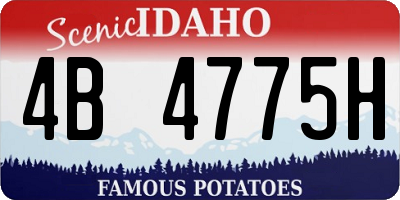 ID license plate 4B4775H