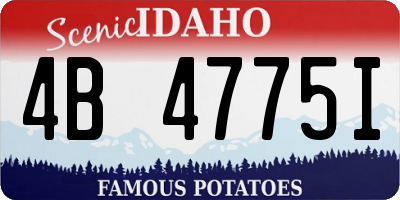 ID license plate 4B4775I