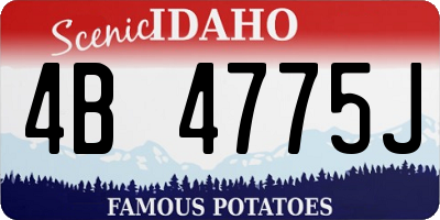 ID license plate 4B4775J