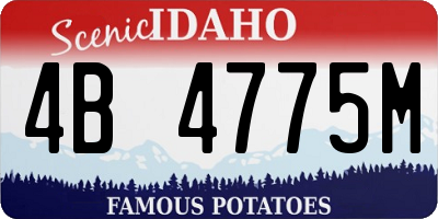 ID license plate 4B4775M
