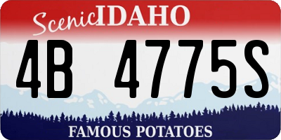 ID license plate 4B4775S