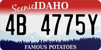 ID license plate 4B4775Y