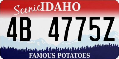 ID license plate 4B4775Z