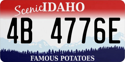 ID license plate 4B4776E
