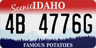 ID license plate 4B4776G