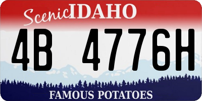 ID license plate 4B4776H