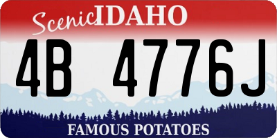 ID license plate 4B4776J