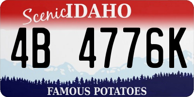 ID license plate 4B4776K
