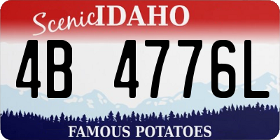 ID license plate 4B4776L