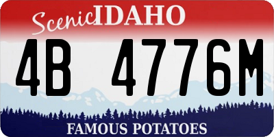 ID license plate 4B4776M