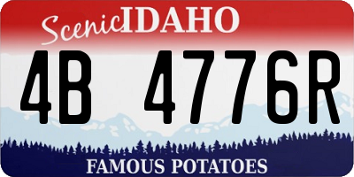 ID license plate 4B4776R