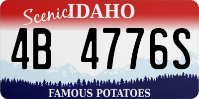 ID license plate 4B4776S