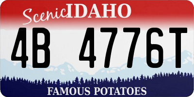 ID license plate 4B4776T