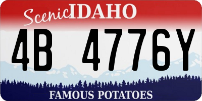 ID license plate 4B4776Y