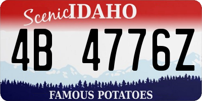 ID license plate 4B4776Z