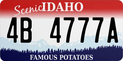 ID license plate 4B4777A