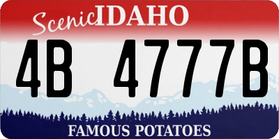 ID license plate 4B4777B