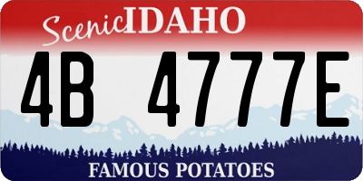 ID license plate 4B4777E