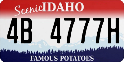 ID license plate 4B4777H