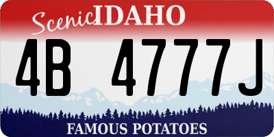 ID license plate 4B4777J