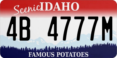 ID license plate 4B4777M