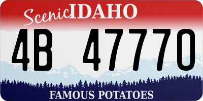 ID license plate 4B4777O