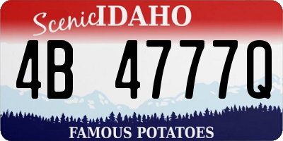 ID license plate 4B4777Q