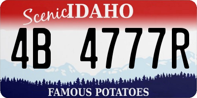 ID license plate 4B4777R