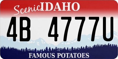 ID license plate 4B4777U