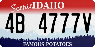 ID license plate 4B4777V