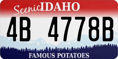 ID license plate 4B4778B