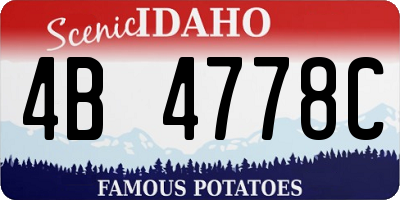 ID license plate 4B4778C