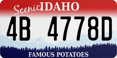 ID license plate 4B4778D