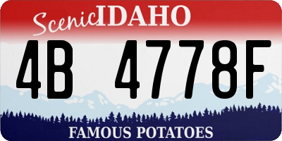 ID license plate 4B4778F